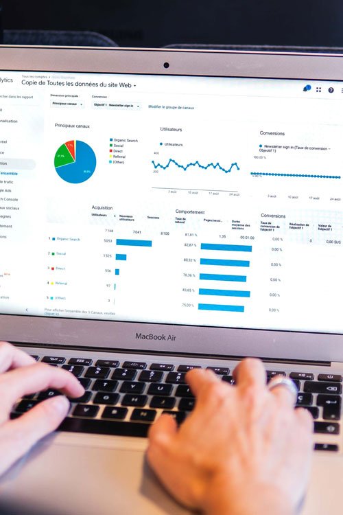 website traffic on laptop