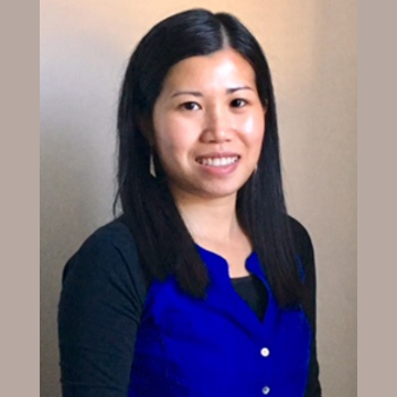 a man in a blue shirt